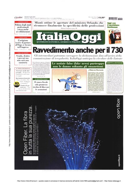 Italia oggi : quotidiano di economia finanza e politica